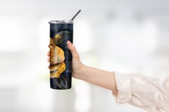 Black and golden roses watercolor tumbler wrap sublimation Product Image 2