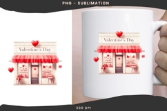 Watercolor Valentine shop png design for T-shirts Product Image 2