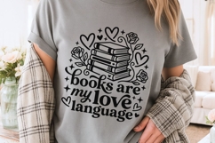 Books Are My Love Language Svg, Book Lover Svg. Product Image 3