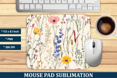 Wild Flower Mouse Pad | Mouse Pad Sublimation Product Image 1