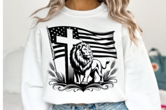 USA Lion Svg Design | Svg Cut Files | Shirt Svg Product Image 1
