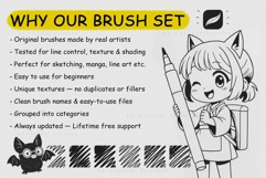 300 Fine Line Brushes For Procreate, Micron Line Art Brushes Product Image 2