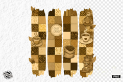 Coffee &amp; Bees Brush Stroke Clipart Product Image 1