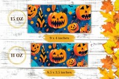 Halloween Pumpkins Mug Wrap, Halloween Mug Template Product Image 2