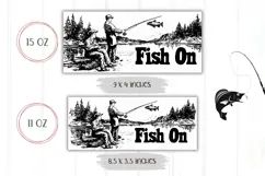 Fish On Mug Wrap, Fishing Mug, Fisherman Mug Sublimation Product Image 2