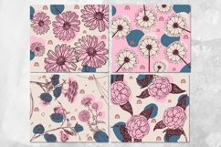 Boho Modern Flowers | 8 Skinny Tumbler Sublimation designs Product Image 3