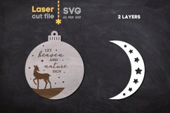 Christmas Ornament SVG laser cut file for Glowforge Product Image 3