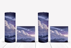 Night Sky Tumbler Wrap Design, Clouds Tumbler Sublimation Product Image 2