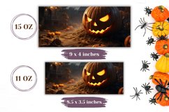3D Halloween Mug Wrap Design, 3D Pumpkin Sublimation PNG Product Image 2