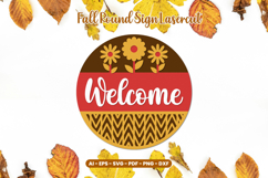 Fall Round Sign Lasercut Product Image 1