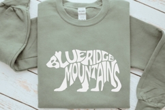 Blue Ridge Mountains Bear Word Art SVG Cut File Product Image 1