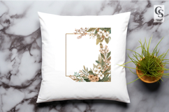 Neutral Floral Frames and Wreaths Clipart Sublimation PNG Product Image 3