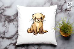 Cute Baby Ferret Clipart Sublimation PNG Product Image 2