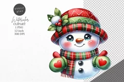 Christmas clipart, Snowman clipart, Winter sublimation Product Image 1