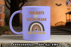 100 Days of Sixth Grade Boho Rainbow PNG Product Image 3