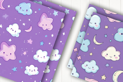 Cute Moon Stars Digital Paper Product Image 2