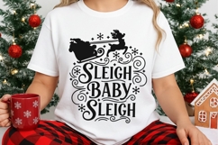 Sleigh Baby Sleigh Svg, Santa Sleigh Svg, Funny Santa Svg. Product Image 3