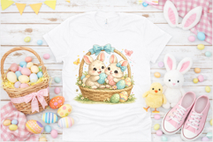 Cute Easter Bunny Clipart 4 Spring PNG SVG JPG Product Image 2