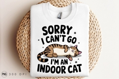 Indoor Cat Brown Striped Sublimation PNG Product Image 3