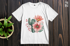 Floral Cactus Arrangement Clipart Sublimation PNG Product Image 3