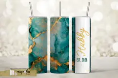 Hubby and Wifey Wedding Est.2026 Tumbler Sublimation Product Image 2