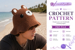 Teddy Bear Bucket Hat Crochet Pattern PDF Product Image 5