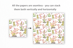 Watercolor Cactus Seamless Pattern Product Image 2