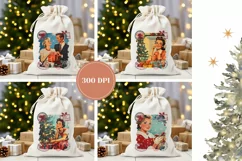 Retro Christmas Family Santa Sack Designs, Christmas Print Product Image 2