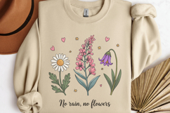 No rain, no flowers PNG, Vintage Flowers Sublimation PNG Product Image 3