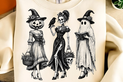 Halloween PNG Spooky Girl Squad, Preppy Halloween PNG, Ghost Product Image 4