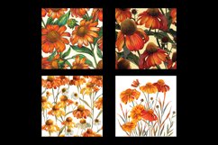 Helenium Flower Digital Paper Pattern Product Image 2