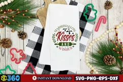 Marshmallow kisses and wishes SVG, Christmas SVG Product Image 2