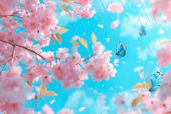 Floral Backgrounds, Sakura Background Designs Product Image 2