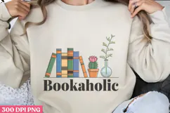 Bookaholic PNG, Book Lover Sublimation PNG Product Image 1