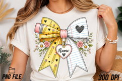 Teacher Pencil Paper Bow PNG, Teach Product Image 2