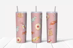 Christmas Girls Skinny tumbler wrap design Product Image 4