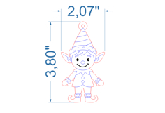 Christmas Elf SVG laser cut file for Glowforge Product Image 2