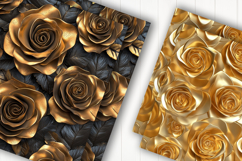 Golden Rose Digital Paper Product Image 2
