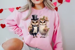 Couple Owl Valentines Day Clipart, Couple Owl Clipart Product Image 2