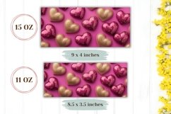 Glitter Pink Hearts Mug Template, Glitter Love Mug Design Product Image 2