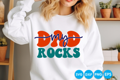 My Dad Rocks Quotes Fathers Day Svg Design, Dad SVG Product Image 3