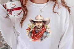Western Christmas Cowboy Clipart Sublimation, Christmas PNG Product Image 2