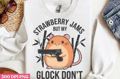 Strawberry Jams But My PNG, Funny Capybara Sublimation PNG Product Image 3