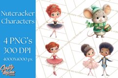 Diverse Ballerina Nutcracker Clipart PNG Product Image 1
