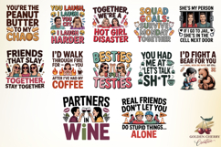 28 Funny Friendship Quotes PNG Sublimation Bundle Product Image 2