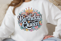 Birthday queen PNG, Birthday Sublimation PNG Product Image 2