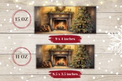 Watercolor Christmas Fireplace Mug, Christmas Coffee Cup Product Image 2