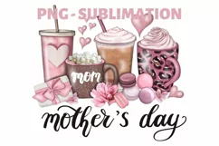Mother Coffee Cups | Hand Drawn PNG Digital Download Product Image 1