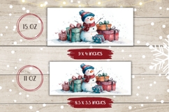 Watercolor Christmas Snowman Mug, Christmas Presents Mug Product Image 2