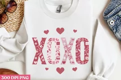 XOXO PNG, Valentine Nurse Sublimation PNG Product Image 1